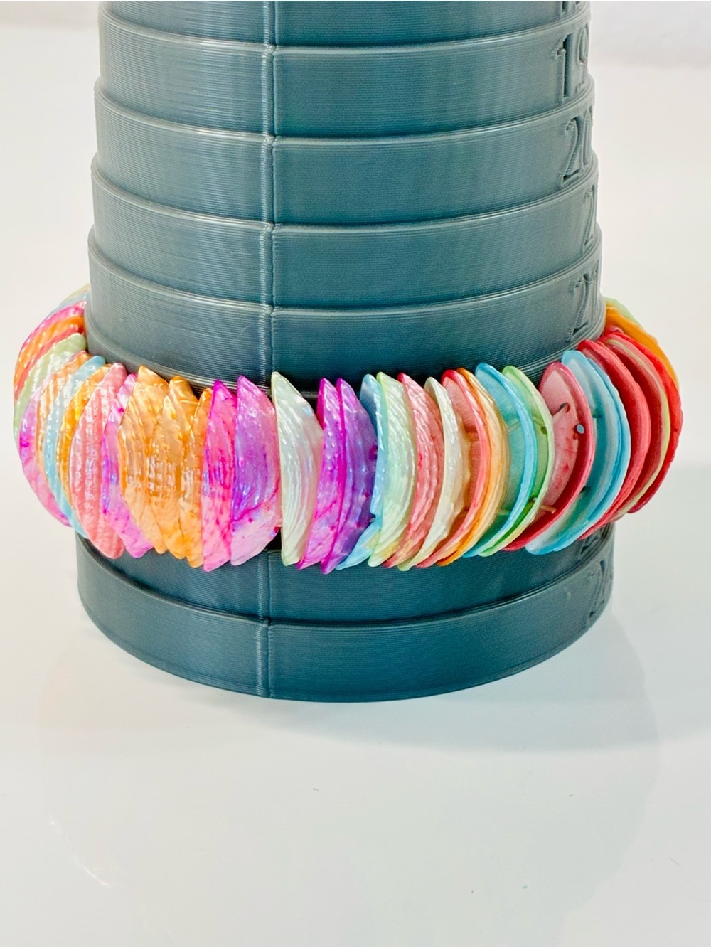 Source Unknown Multicolor Shell Disk Stretch Bracelet - Picture 12 of 16